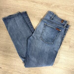 7 For All Mankind Blue Slimmy 5 Pocket Straight Leg Jeans Men's Size 28x32